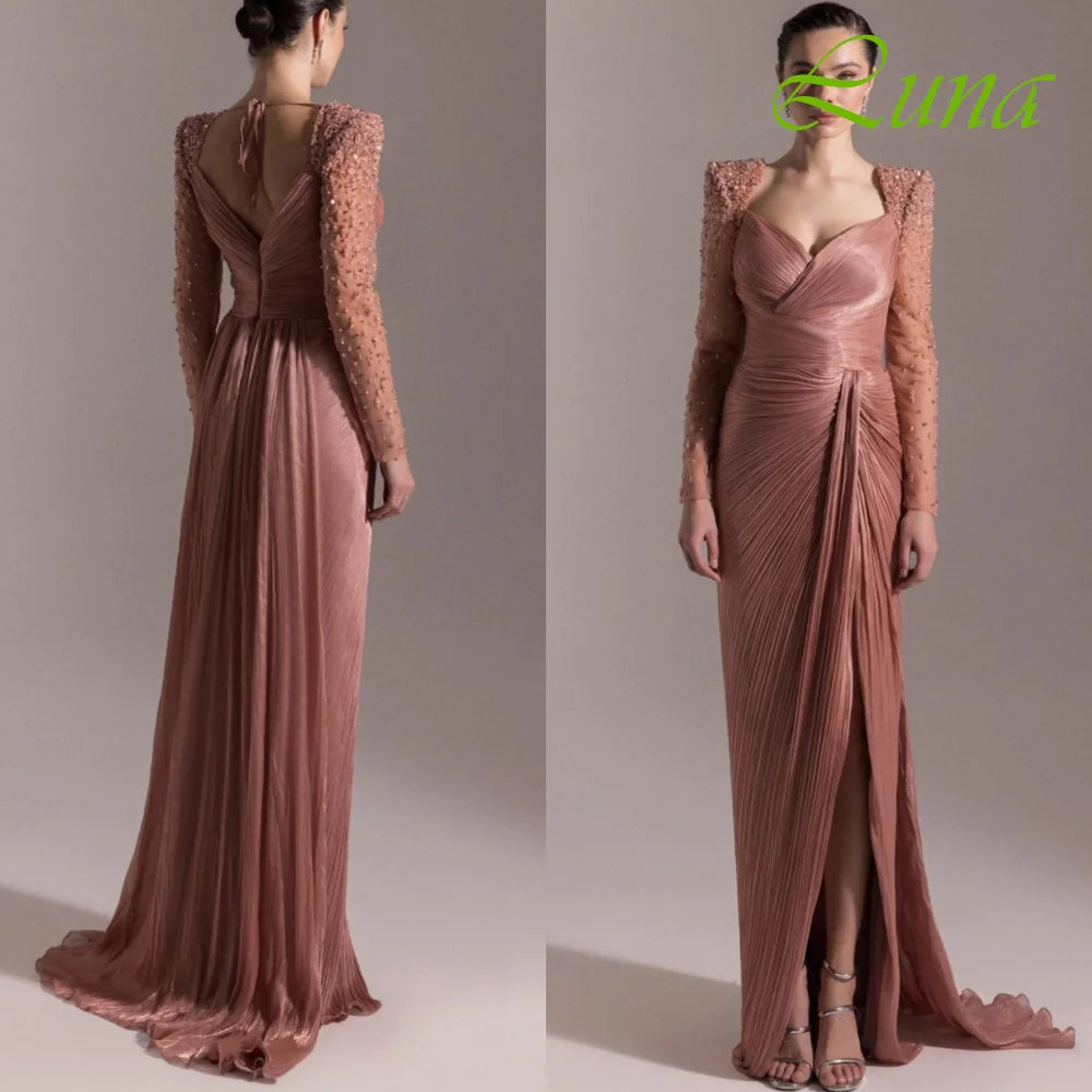 Customized Exquisite Cap Sleeve Sleeveless Evening Dress High Quality Chiffon Prom Dresses Temperament Crystal Party Gowns