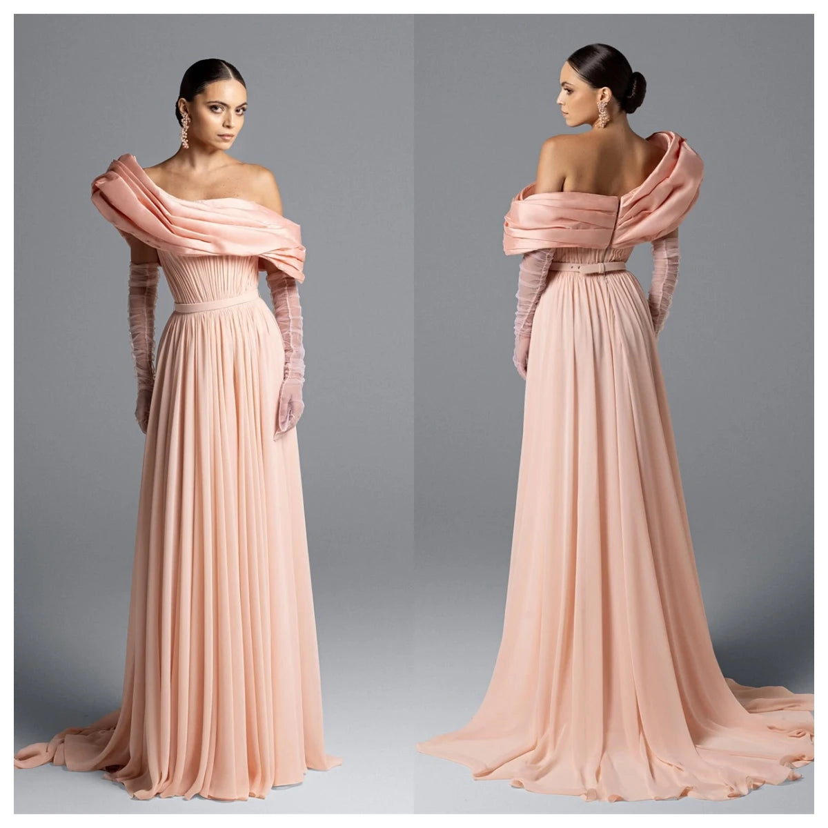 Customized  High Quality Pink Chiffon Evening Dress One Shoulder Sleeveless Bespoke Occasion Gowns Belt Homecoming Dres