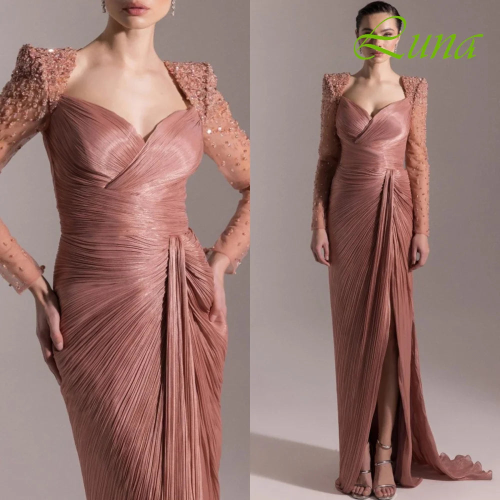 Customized Exquisite Cap Sleeve Sleeveless Evening Dress High Quality Chiffon Prom Dresses Temperament Crystal Party Gowns